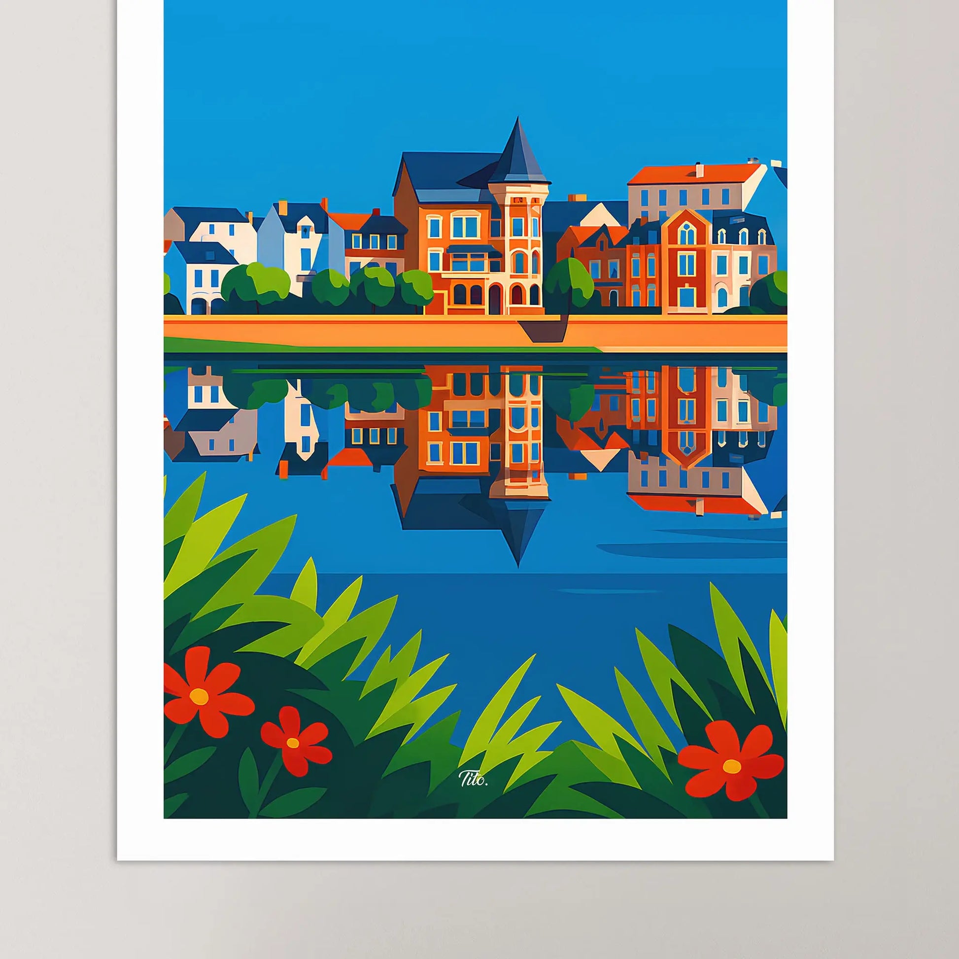 Affiche Vichy - Poster vintage, impression artistique murale