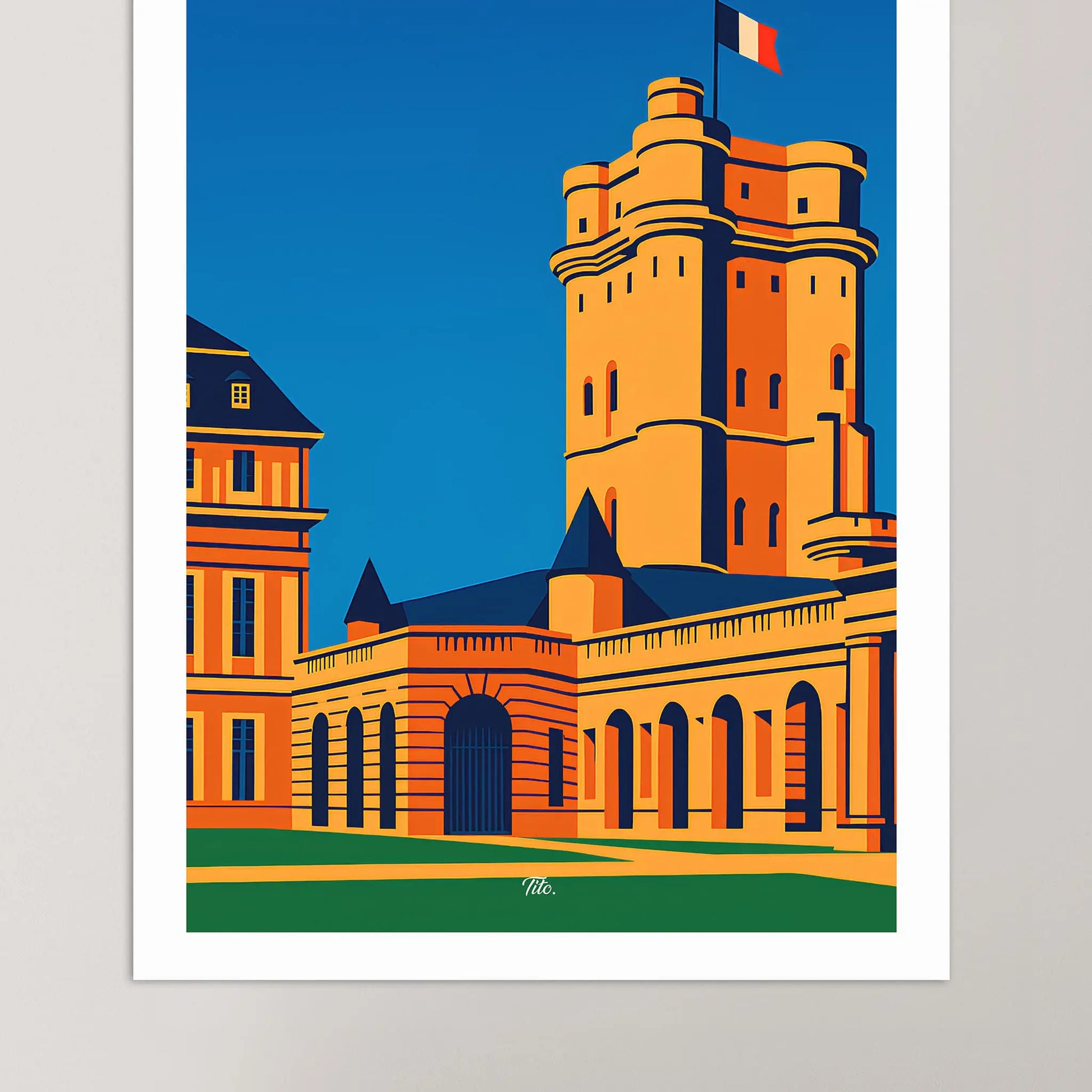 Affiche Vincennes - Poster vintage, impression artistique murale