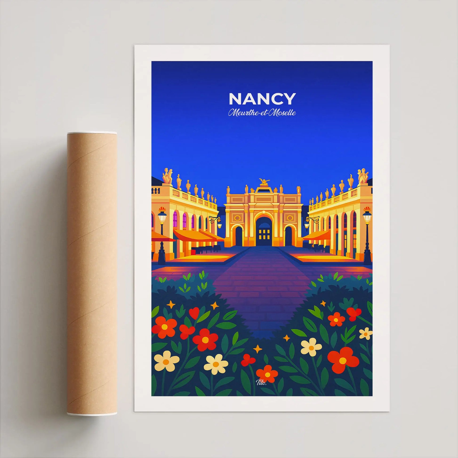 Affiche Nancy - Poster vintage, impression artistique murale