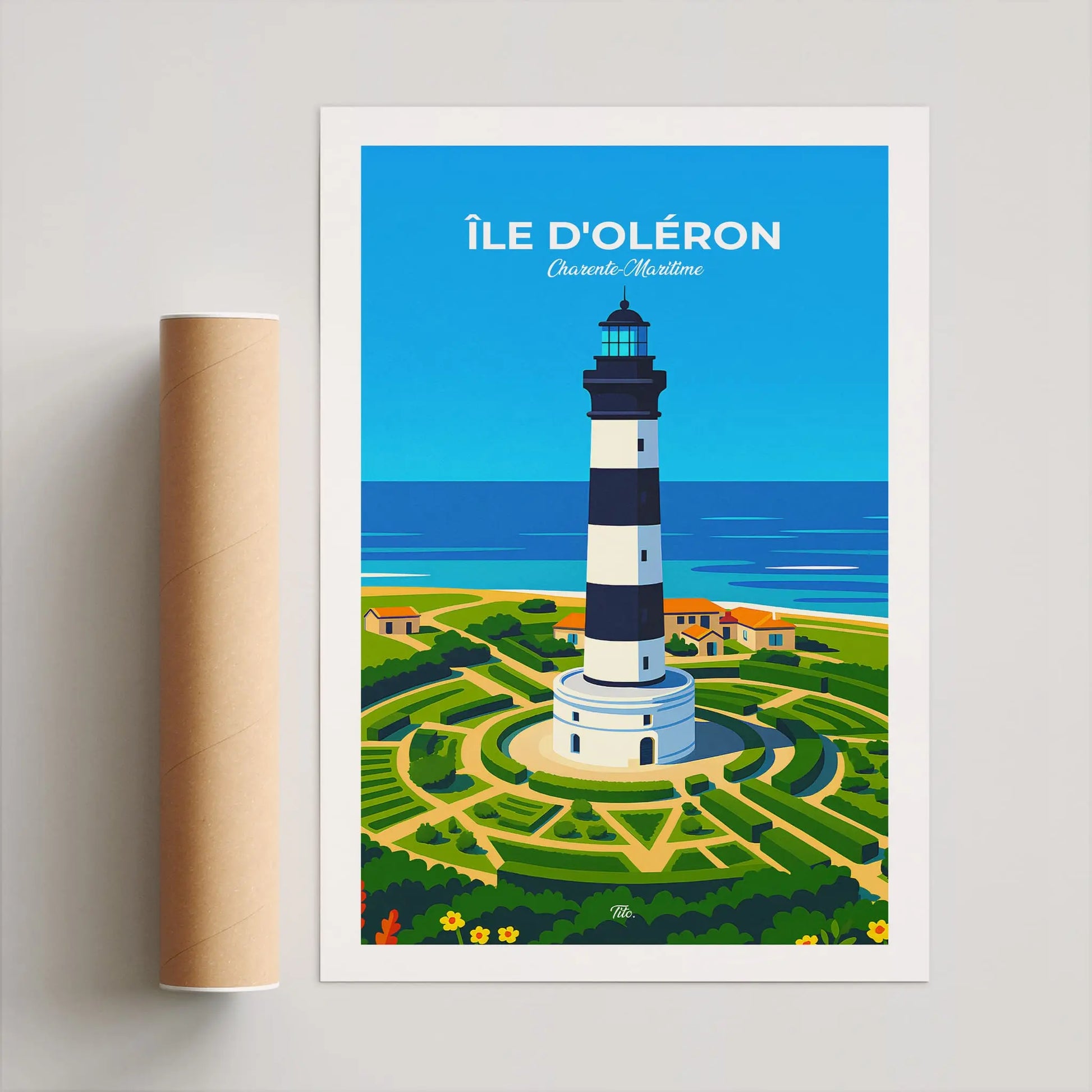 Affiche Île d’Oléron - Poster vintage, impression artistique murale