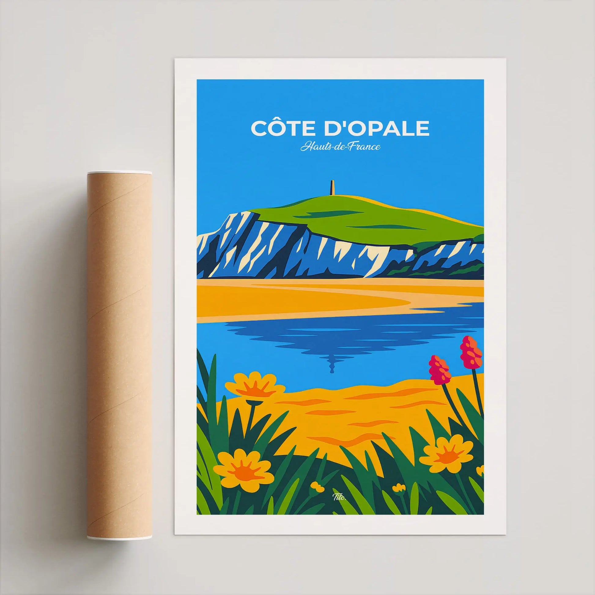 Affiche Côte d’Opale - Poster vintage, impression artistique murale
