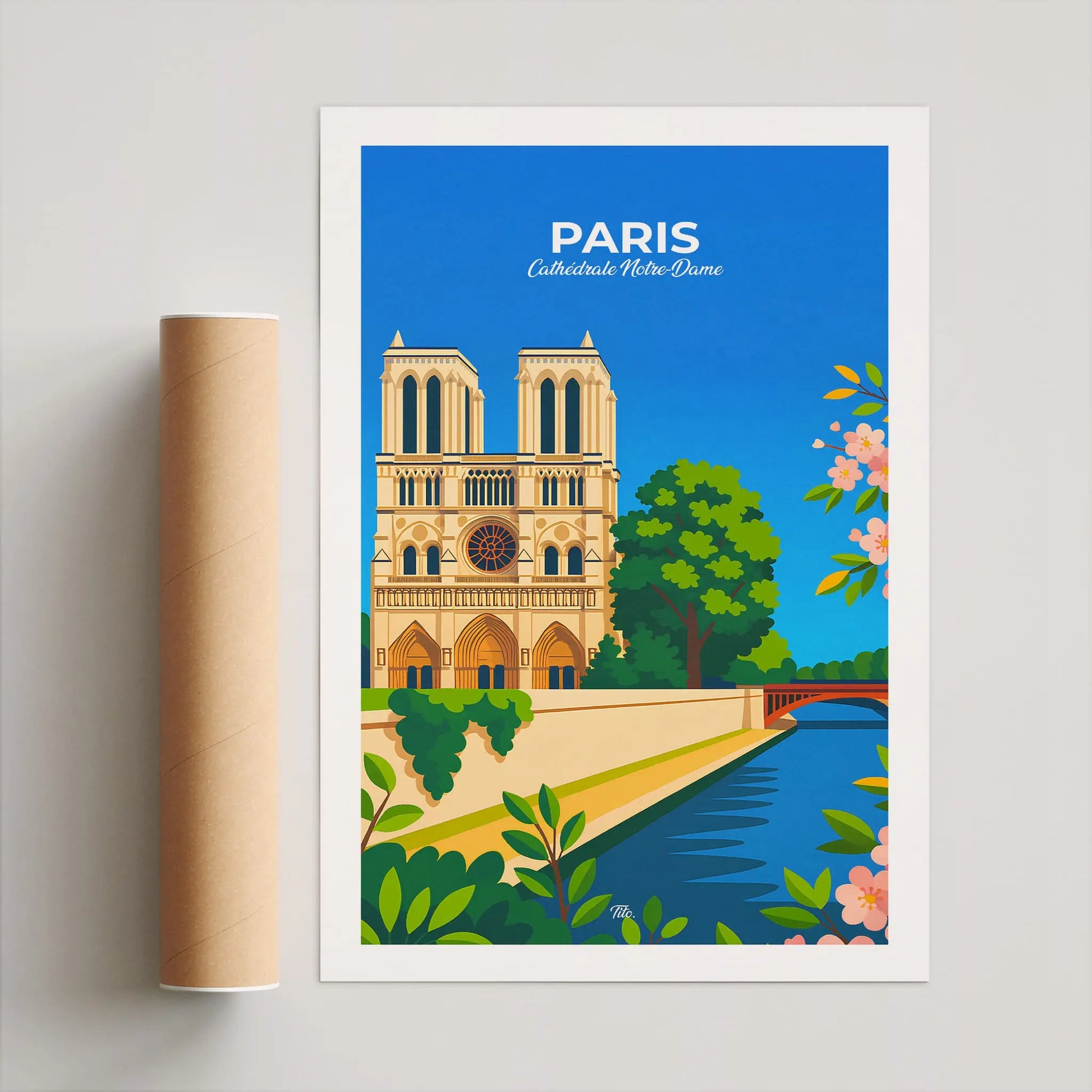 Affiche Paris - Poster vintage, impression artistique murale