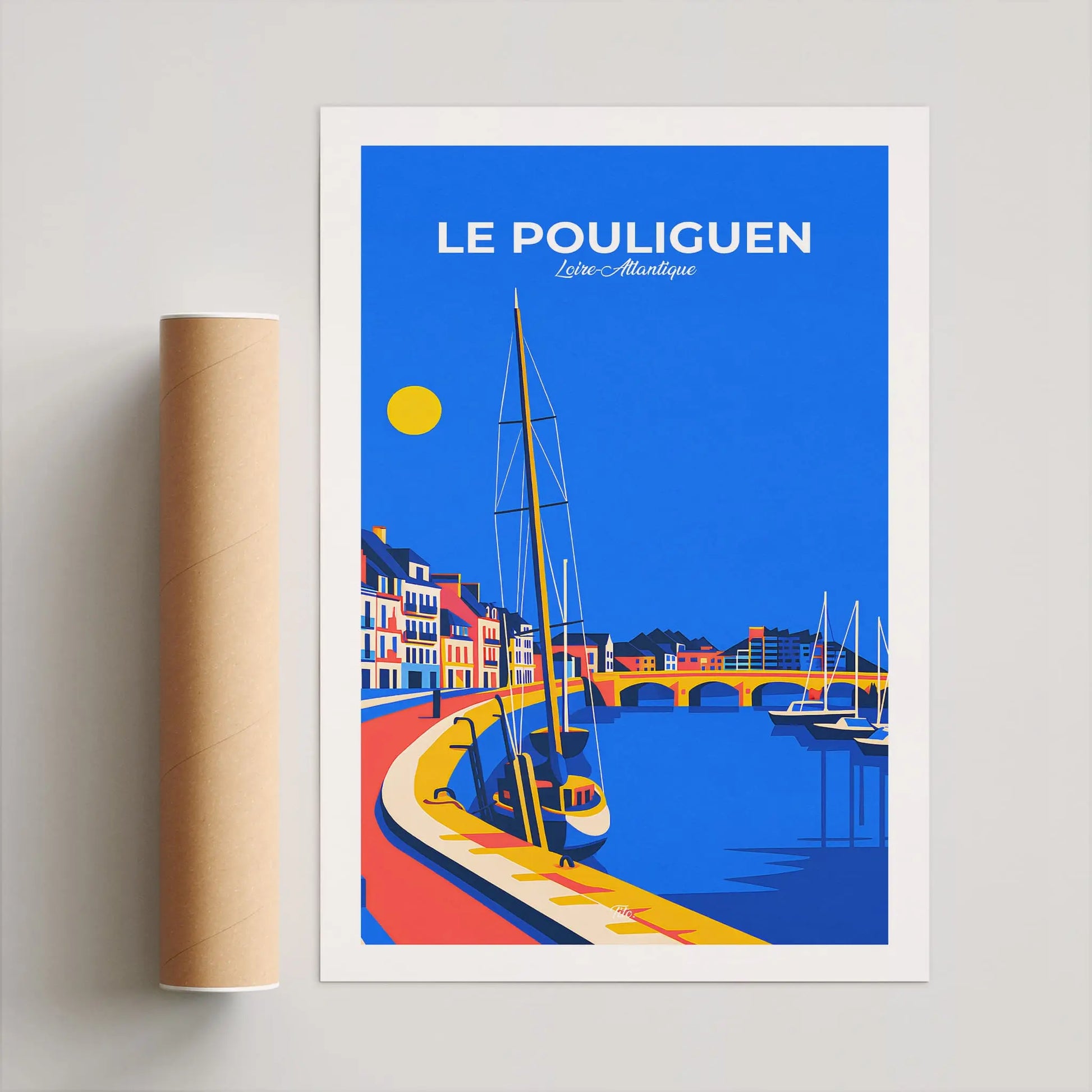 Affiche Le Pouliguen - Poster vintage, impression artistique murale