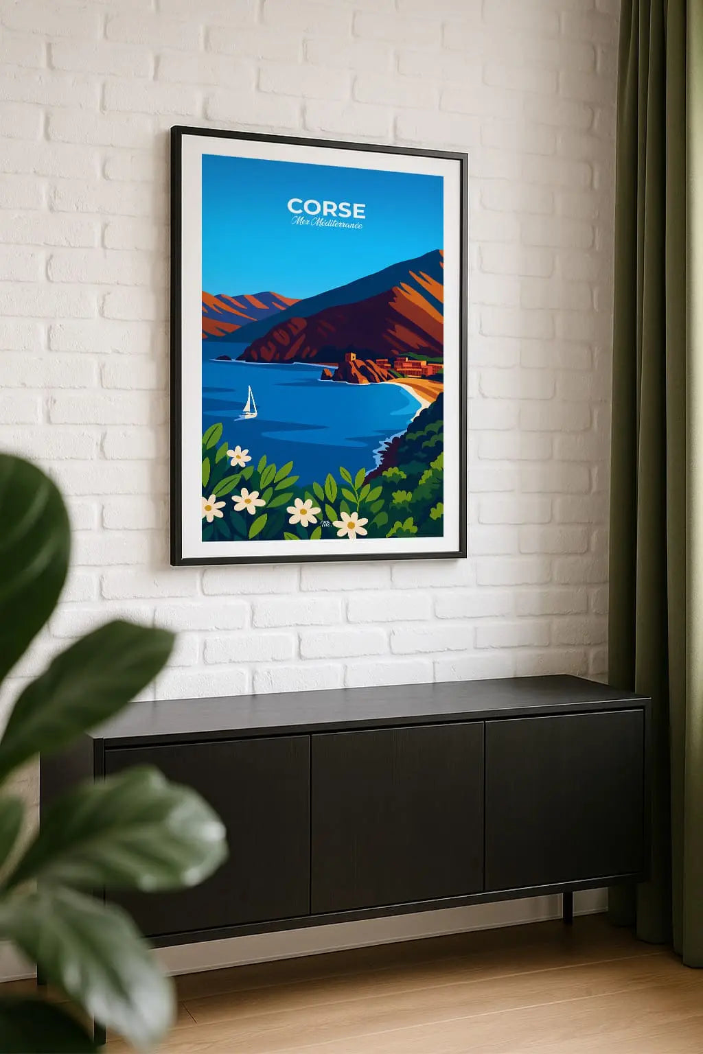 Affiche Vintage Corse – Format 30x40 Cm – Déco Murale Rétro